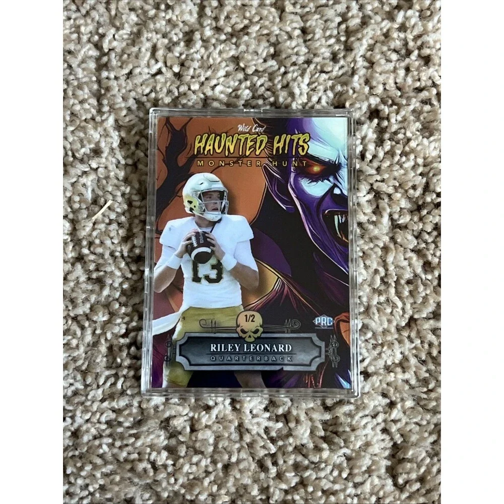 SSP Riley Leonard 2024 Wild Card Haunted Hits Rookie PRC 1/2 Dracula